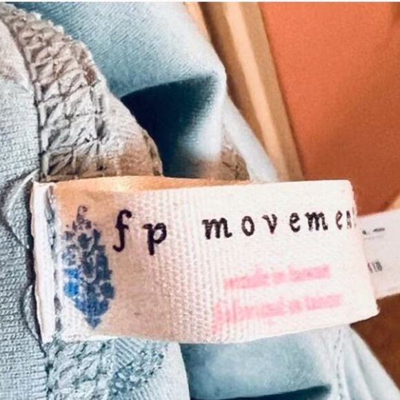 Free People Light Baby Blue Workout Leggings - Picture 2 of 4